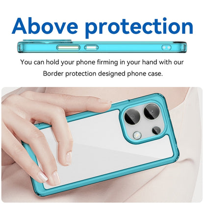 For Xiaomi Redmi Note 13 4G Global Colorful Series Acrylic Hybrid TPU Phone Case(Transparent Blue) - Xiaomi Cases by buy2fix | Online Shopping UK | buy2fix