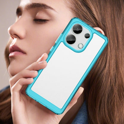 For Xiaomi Redmi Note 13 4G Global Colorful Series Acrylic Hybrid TPU Phone Case(Transparent Blue) - Xiaomi Cases by buy2fix | Online Shopping UK | buy2fix