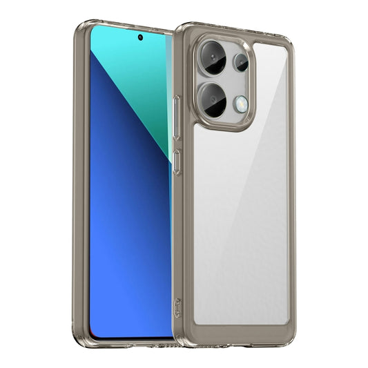 For Xiaomi Redmi Note 13 4G Global Colorful Series Acrylic Hybrid TPU Phone Case(Transparent Grey) - Xiaomi Cases by buy2fix | Online Shopping UK | buy2fix