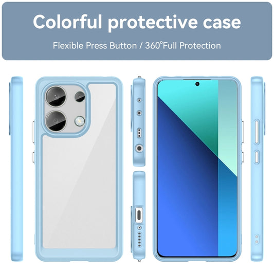 For Xiaomi Redmi Note 13 4G Global Colorful Series Acrylic Hybrid TPU Phone Case(Blue) - Xiaomi Cases by buy2fix | Online Shopping UK | buy2fix