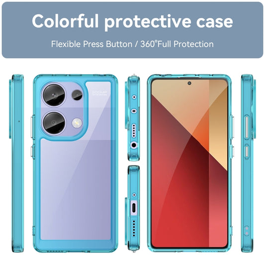 For Redmi Note 13 Pro 4G Global Colorful Series Acrylic Hybrid TPU Phone Case(Transparent Blue) - Xiaomi Cases by buy2fix | Online Shopping UK | buy2fix