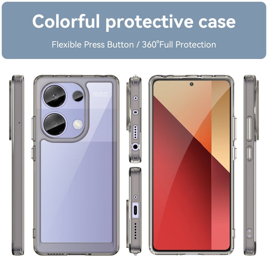 For Redmi Note 13 Pro 4G Global Colorful Series Acrylic Hybrid TPU Phone Case(Transparent Grey) - Xiaomi Cases by buy2fix | Online Shopping UK | buy2fix