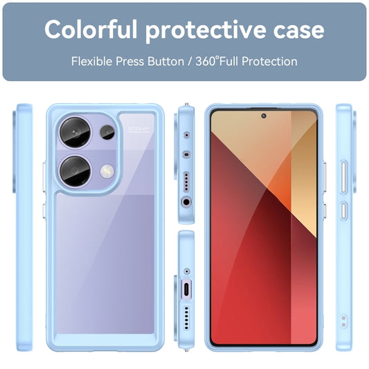 For Redmi Note 13 Pro 4G Global Colorful Series Acrylic Hybrid TPU Phone Case(Blue) - Xiaomi Cases by buy2fix | Online Shopping UK | buy2fix