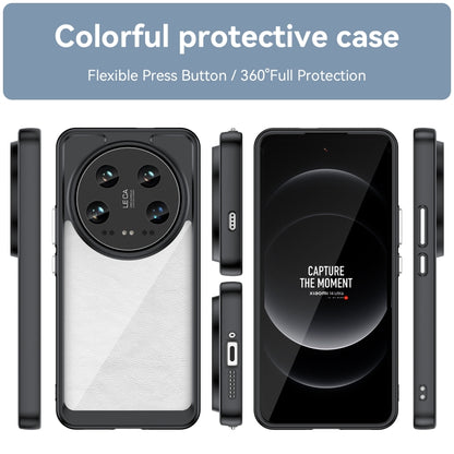 For Xiaomi 14 Ultra Colorful Series Acrylic Hybrid TPU Phone Case(Black) - Xiaomi 14 Ultra Cases by buy2fix | Online Shopping UK | buy2fix