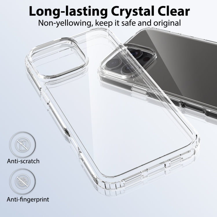 For iPhone 16 Pro Max Scratchproof Acrylic TPU Phone Case(Transparent) by buy2fix