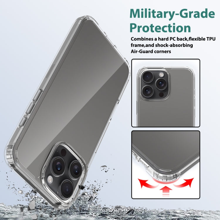 For iPhone 16 Pro Max Scratchproof Acrylic TPU Phone Case(Transparent) by buy2fix