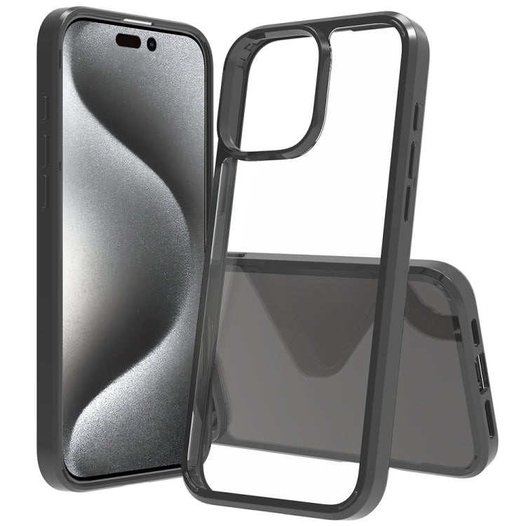 For iPhone 16 Pro Max Scratchproof Acrylic TPU Phone Case(Black) by buy2fix