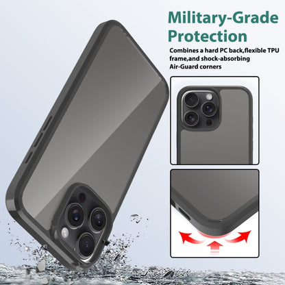 For iPhone 16 Pro Max Scratchproof Acrylic TPU Phone Case(Black) by buy2fix