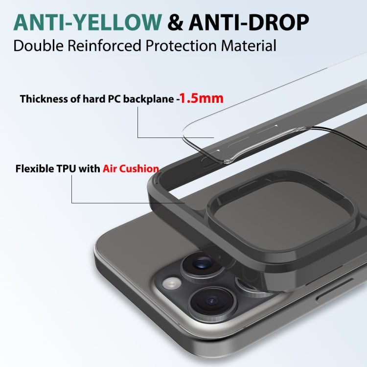 For iPhone 16 Pro Max Scratchproof Acrylic TPU Phone Case(Black) by buy2fix