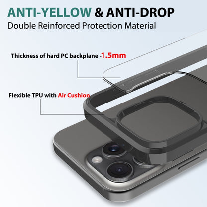 For iPhone 16 Pro Max Scratchproof Acrylic TPU Phone Case(Black) by buy2fix