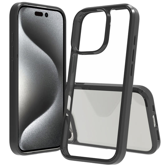 For iPhone 16 Pro Scratchproof Acrylic TPU Phone Case(Black) by buy2fix