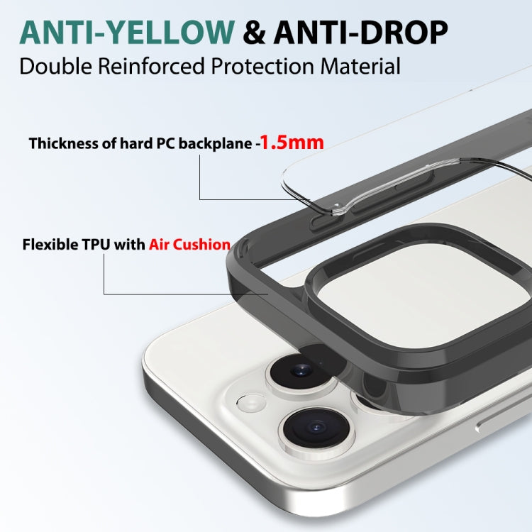 For iPhone 16 Pro Scratchproof Acrylic TPU Phone Case(Black) by buy2fix