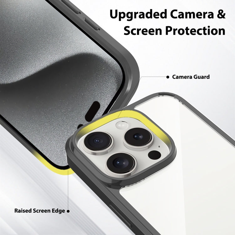 For iPhone 16 Pro Scratchproof Acrylic TPU Phone Case(Black) by buy2fix