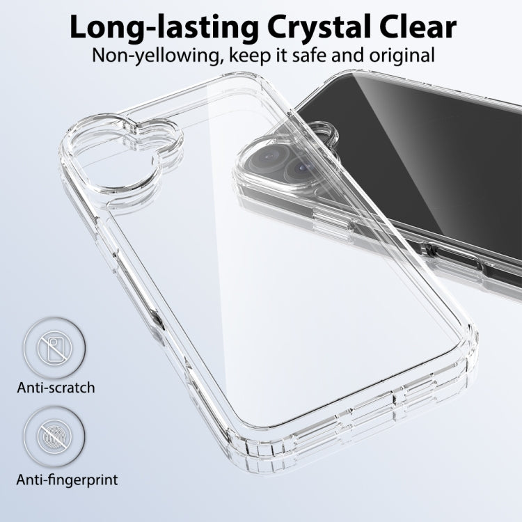For iPhone 16 Plus Scratchproof Acrylic TPU Phone Case(Transparent) - iPhone 16 Plus Cases by buy2fix | Online Shopping UK | buy2fix