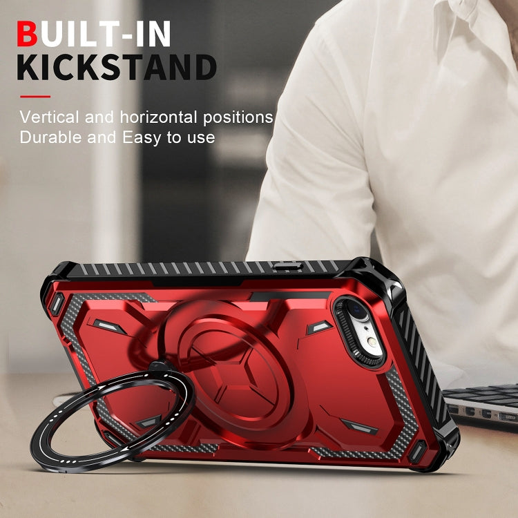 For iPhone SE 2022 / 2020 / 8 / 7 Armor Series Holder Phone Case(Red) by buy2fix