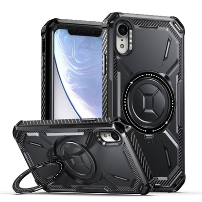 For iPhone XR Armor Series Holder Phone Case(Black) by buy2fix
