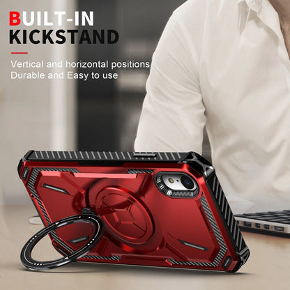 For iPhone XR Armor Series Holder Phone Case(Black) by buy2fix