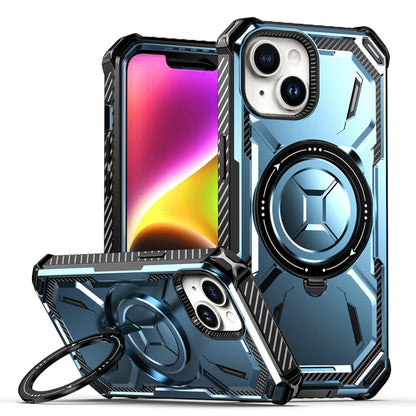 For iPhone 15 Armor Series Holder Phone Case(Blue) - iPhone 15 Cases by buy2fix | Online Shopping UK | buy2fix