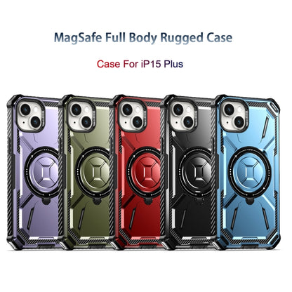 For iPhone 15 Plus Armor Series Holder Phone Case(Light Purple) - iPhone 15 Plus Cases by buy2fix | Online Shopping UK | buy2fix