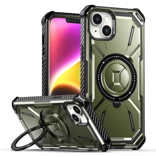 For iPhone 15 Plus Armor Series Holder Phone Case(Army Green) - iPhone 15 Plus Cases by buy2fix | Online Shopping UK | buy2fix