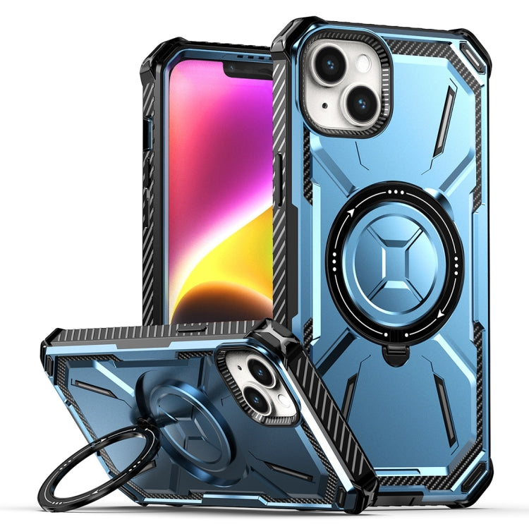For iPhone 15 Plus Armor Series Holder Phone Case(Blue) - iPhone 15 Plus Cases by buy2fix | Online Shopping UK | buy2fix