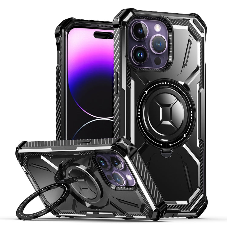 For iPhone 15 Pro Max Armor Series Holder Phone Case(Black) by buy2fix