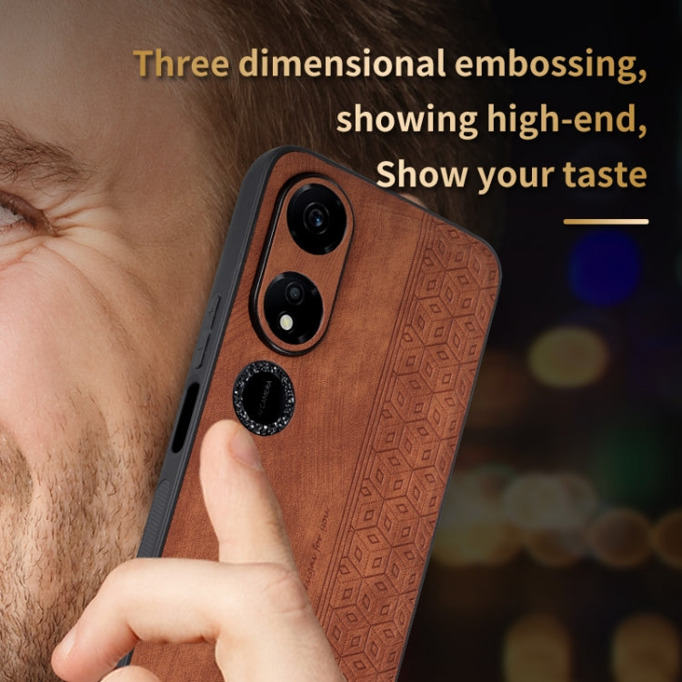 For Honor Play 40 AZNS 3D Embossed Skin Feel Phone Case(Black) - Honor Cases by AZNS | Online Shopping UK | buy2fix