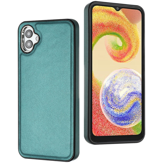 For Samsung Galaxy A04E / F04 / M04 Leather Texture Full Coverage Phone Case(Green) by buy2fix