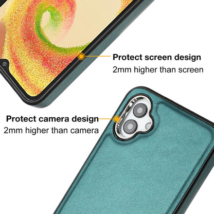 For Samsung Galaxy A04E / F04 / M04 Leather Texture Full Coverage Phone Case(Green) by buy2fix