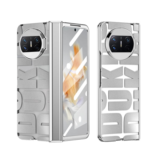 For Huawei Mate X3 Integrated Electroplating Folding Phone Case with Hinge(Silver) - Huawei Cases by buy2fix | Online Shopping UK | buy2fix