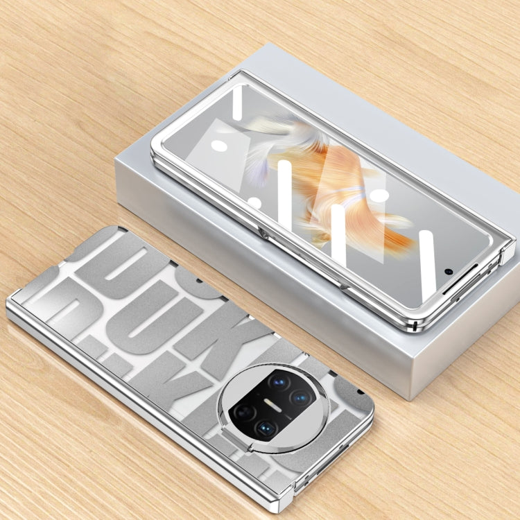For Huawei Mate X3 Integrated Electroplating Folding Phone Case with Hinge(Silver) - Huawei Cases by buy2fix | Online Shopping UK | buy2fix