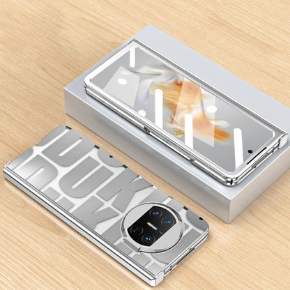 For Huawei Mate X3 Integrated Electroplating Folding Phone Case with Hinge(Silver) - Huawei Cases by buy2fix | Online Shopping UK | buy2fix