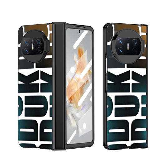 For Huawei Mate X3 Integrated Electroplating Folding Phone Case with Hinge(Black) - Huawei Cases by buy2fix | Online Shopping UK | buy2fix