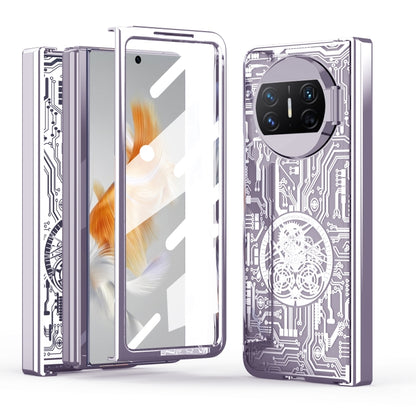 For Huawei Mate X3 Mechanical Legend Integrated Electroplating All-inclusive Phone Case(Purple) - Huawei Cases by buy2fix | Online Shopping UK | buy2fix