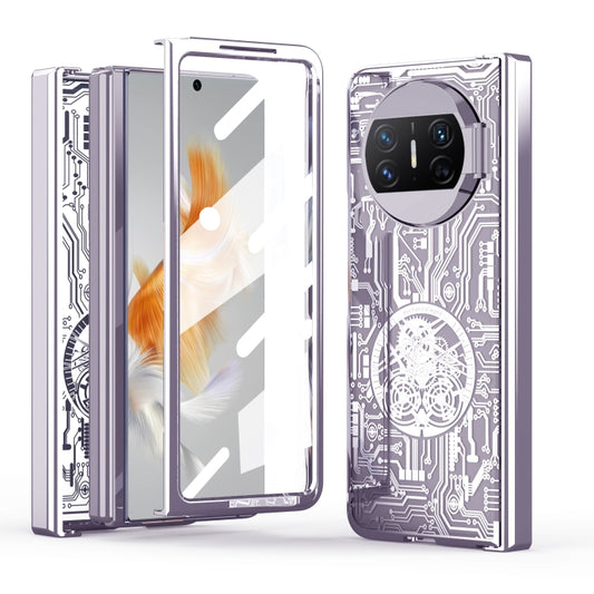 For Huawei Mate X3 Mechanical Legend Integrated Electroplating All-inclusive Phone Case(Purple) - Huawei Cases by buy2fix | Online Shopping UK | buy2fix