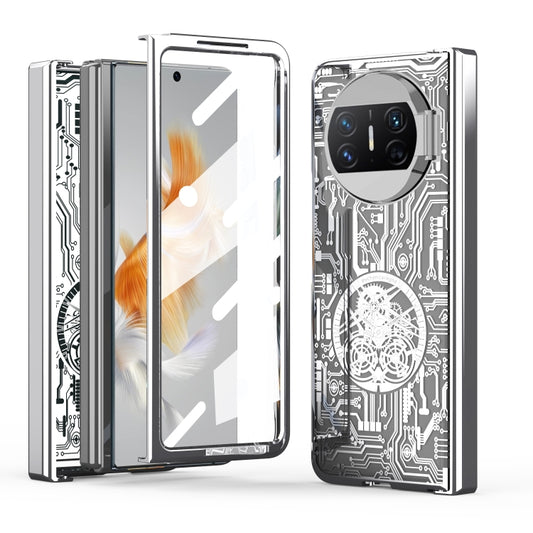 For Huawei Mate X3 Mechanical Legend Integrated Electroplating All-inclusive Phone Case(Silver) - Huawei Cases by buy2fix | Online Shopping UK | buy2fix