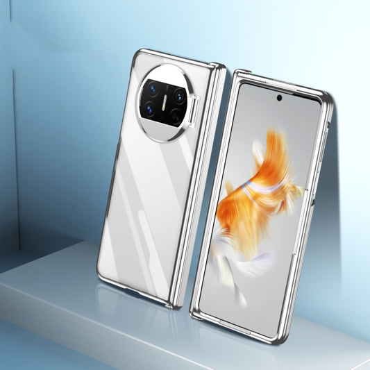 For Huawei Mate X3 Electroplating PC Folding Phone Case with Hinge(Silver) - Huawei Cases by buy2fix | Online Shopping UK | buy2fix