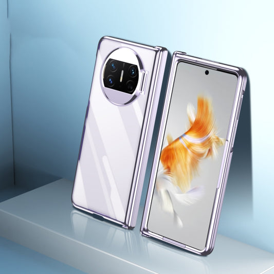 For Huawei Mate X3 Electroplating PC Folding Phone Case with Hinge(Purple) - Huawei Cases by buy2fix | Online Shopping UK | buy2fix