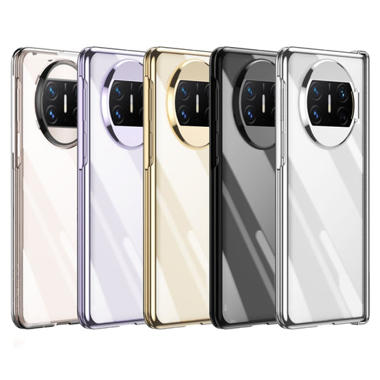For Huawei Mate X3 Electroplating PC Folding Phone Case with Hinge(Black) - Huawei Cases by buy2fix | Online Shopping UK | buy2fix