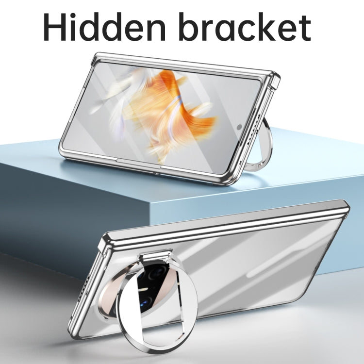 For Huawei Mate X3 Electroplating PC Folding Phone Case with Hinge(Black) - Huawei Cases by buy2fix | Online Shopping UK | buy2fix
