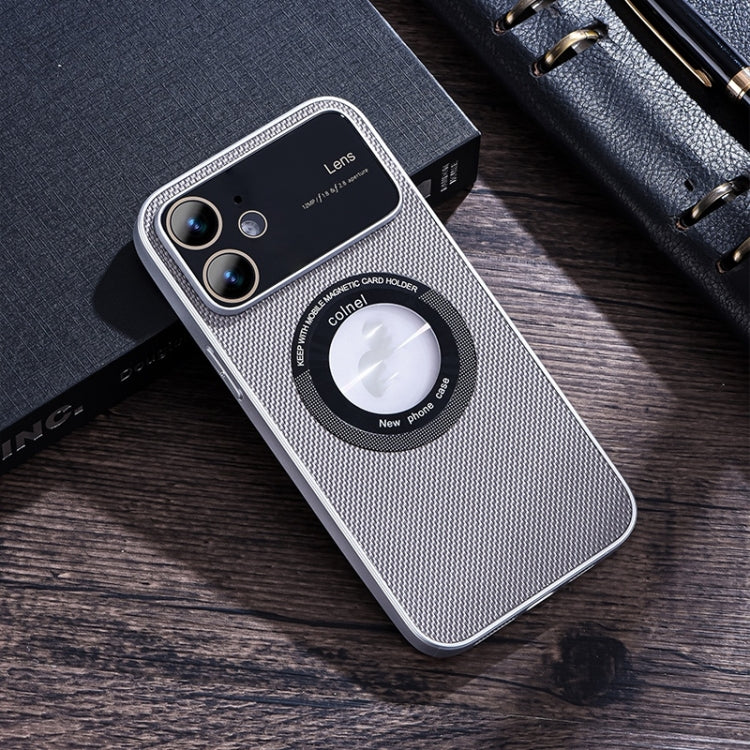 For iPhone 11 View Window Magsafe PC Phone Case(Grey) by buy2fix