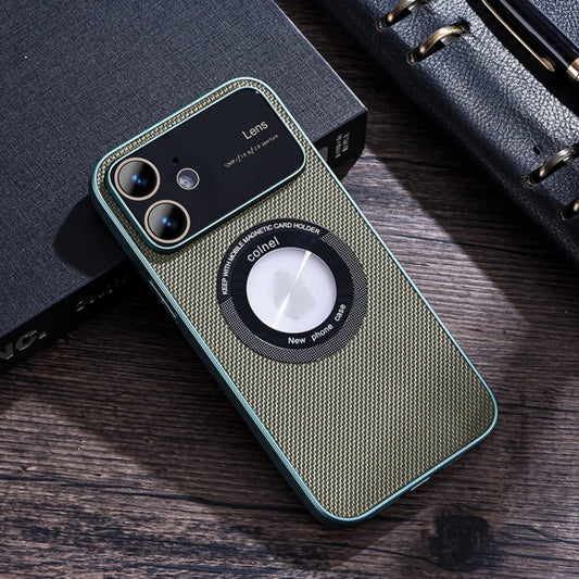 For iPhone 11 View Window Magsafe PC Phone Case(Green) by buy2fix