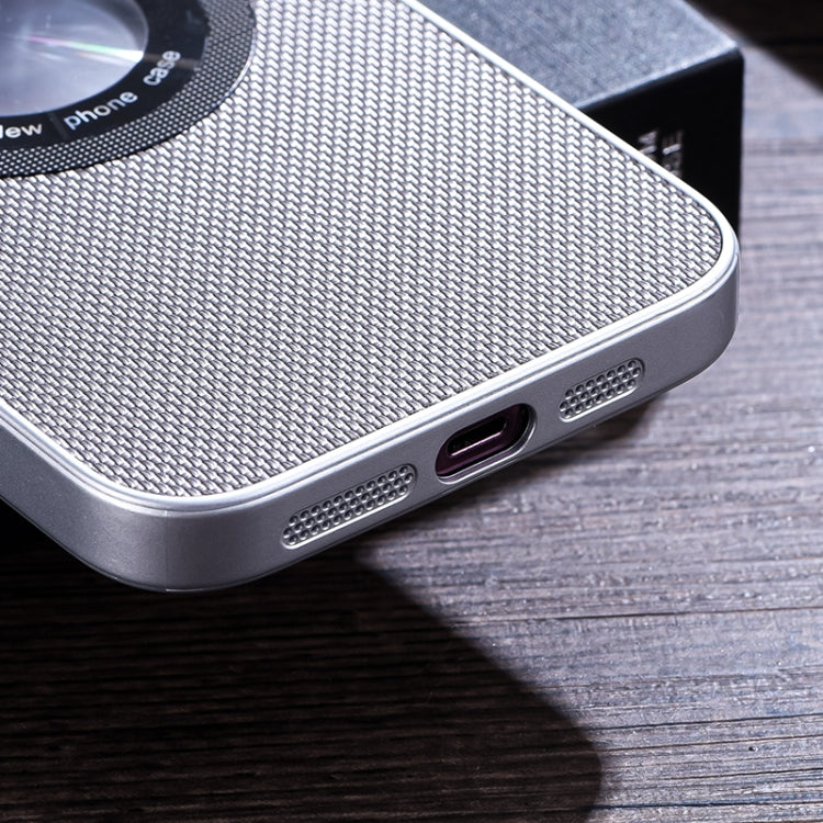 For iPhone 11 View Window Magsafe PC Phone Case(Grey) by buy2fix