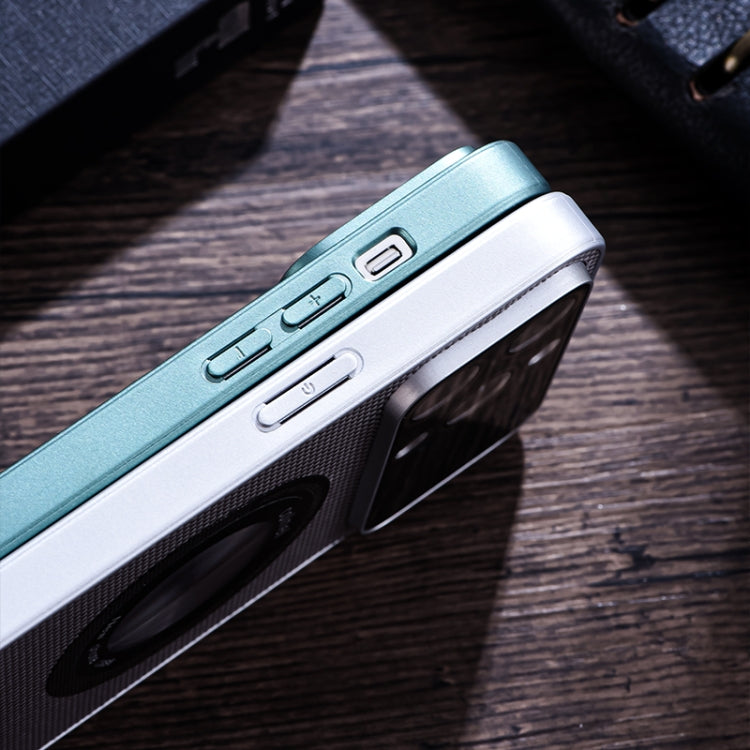 For iPhone 11 View Window Magsafe PC Phone Case(Grey) by buy2fix