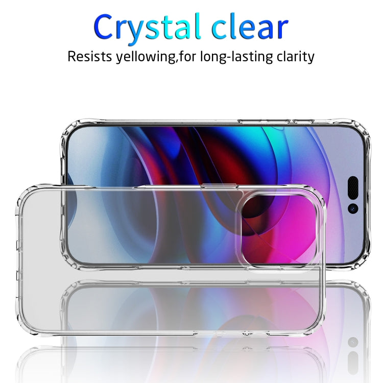 For iPhone 16 Pro Max Four Corner Airbags MagSafe Magnetic Phone Case(Transparent) by buy2fix