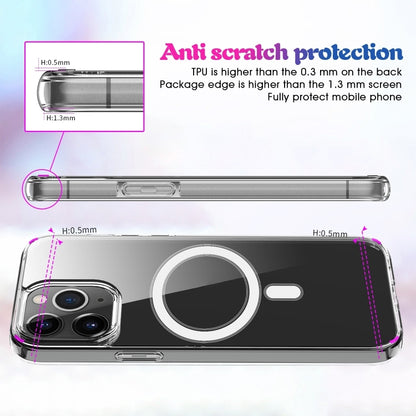 For iPhone 16 Pro MagSafe Clear Acrylic PC +TPU Phone Case(Transparent) by buy2fix