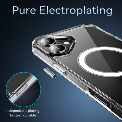 For iPhone 16 MagSafe Clear Acrylic PC +TPU Phone Case(Transparent) by buy2fix