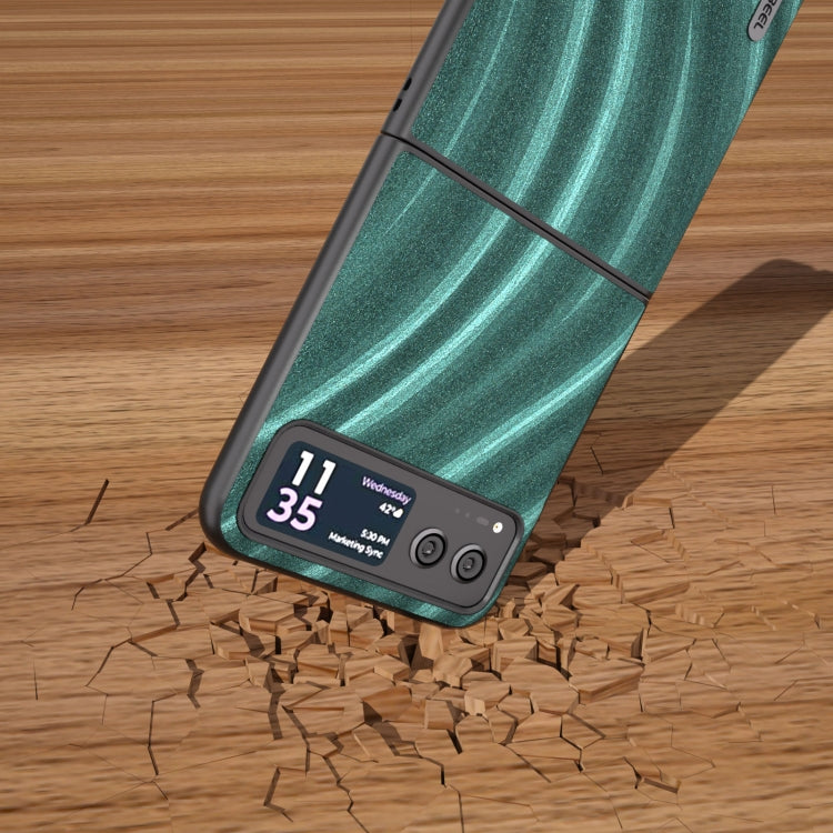 For Motorola Razr 40 ABEEL Galactic Pattern Protective Phone Case(Green) by buy2fix