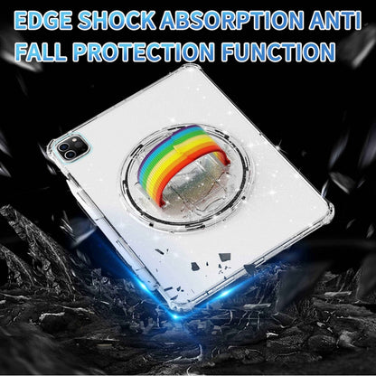 For iPad Pro 11 2022 / 2021 Terminator Shockproof Glitter Powder Tablet Case with Grip Strap(Gold) - iPad Pro 11 (2022/2021) Cases by buy2fix | Online Shopping UK | buy2fix