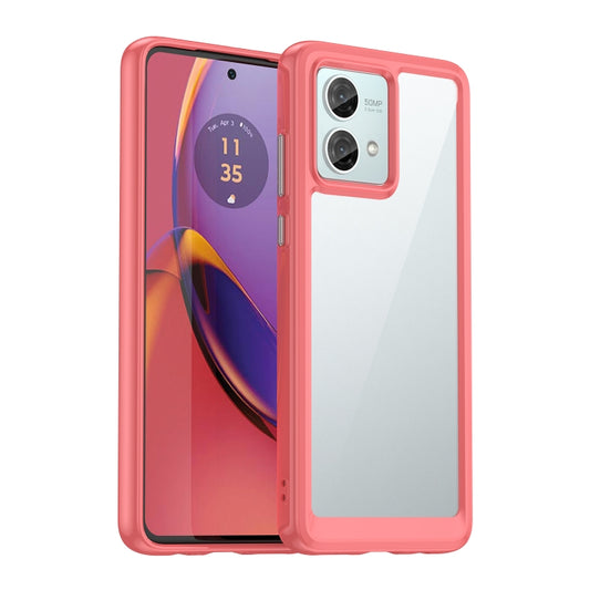 For Motorola Moto G84 Colorful Series Acrylic Hybrid TPU Phone Case(Red) by buy2fix